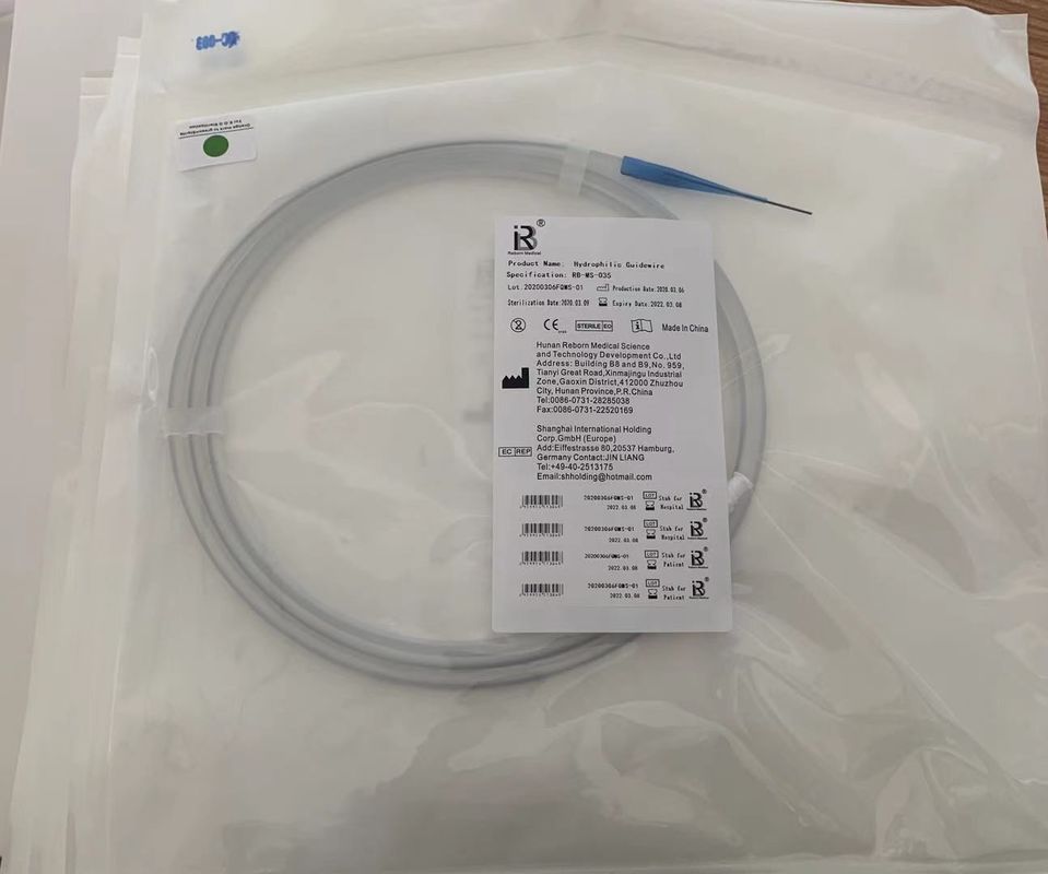 Stainless Steel Hydrophilic Guidewire 0.032inch 0.035inch With CE Certificate